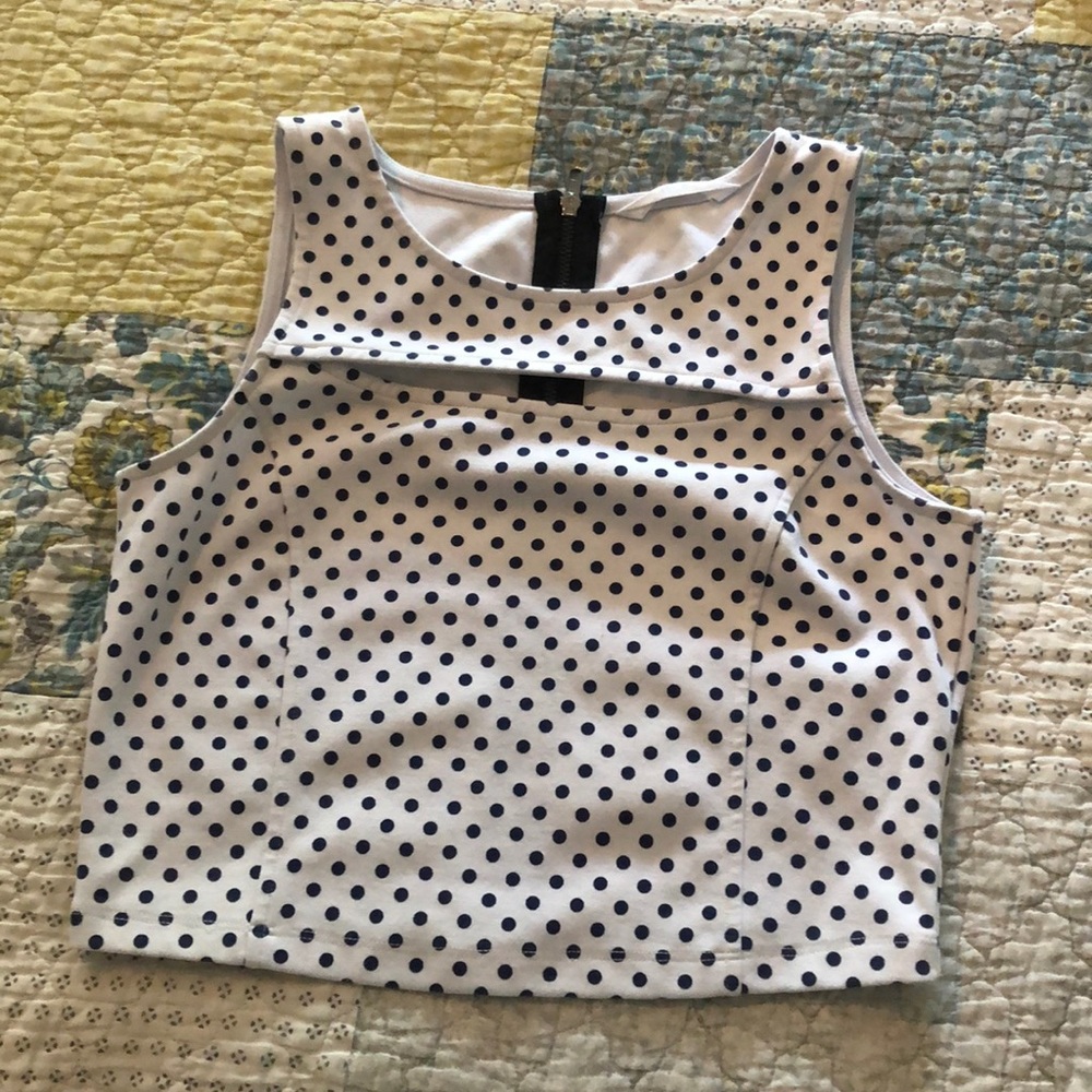 Jack zip up back crop top S